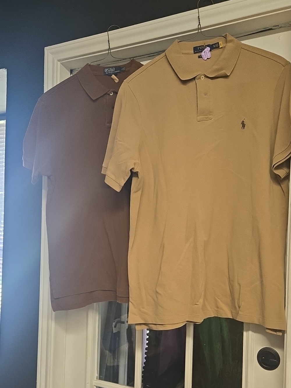 Polo by Ralph Lauren Men’s Polo Shirt - Camel/Tan and Brown Duo